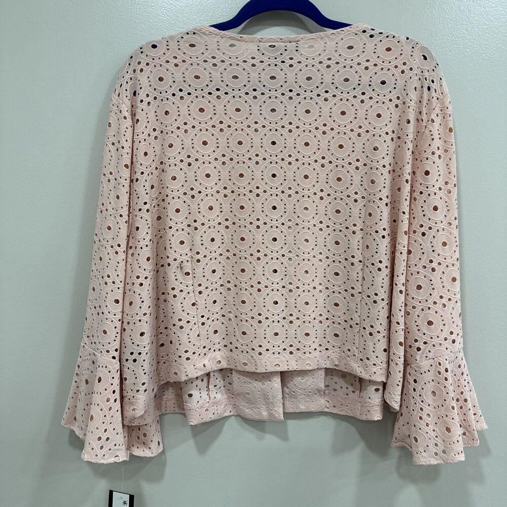 Perceptions 3X Bolero Top Blush Pink 3/4 Flare Bell Sleeve Women's NEW - Picture 5 of 10